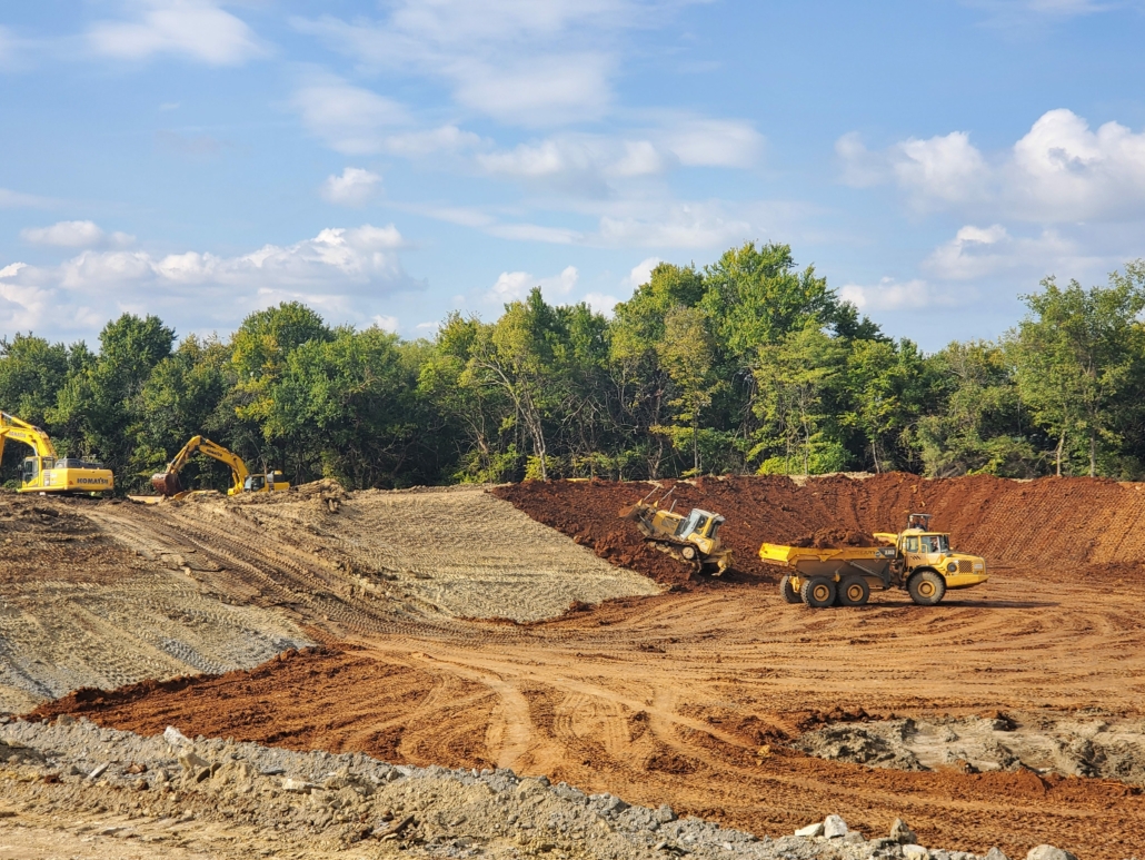 Operators union workers moving dirt